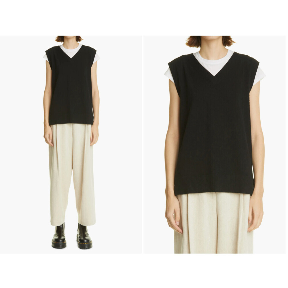 Rosetta Getty Knitted Cashmere Sleeveless Vest In Black Size M $820
